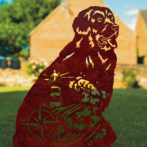 Newfoundland Dog Loss Garden Ornament Memorial Personalised Statue